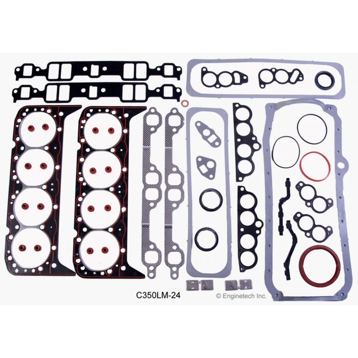 C350LM24 CHEVY 350 CAR COMPLETE GASKET SET EXC. VIN ''J,P