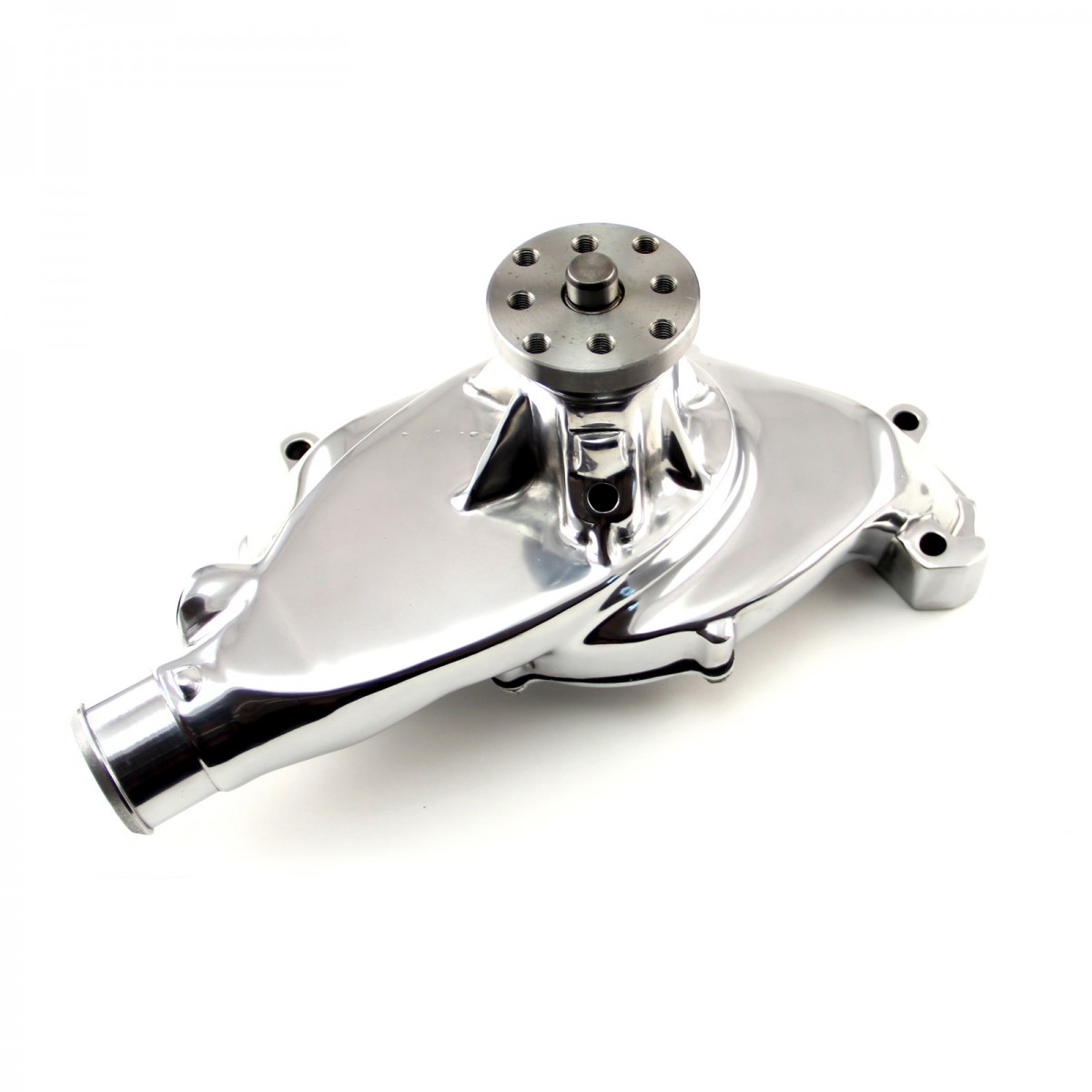 Chevy 454 BBC Long High Volume Aluminum Water Pump Satin PCE195.1013