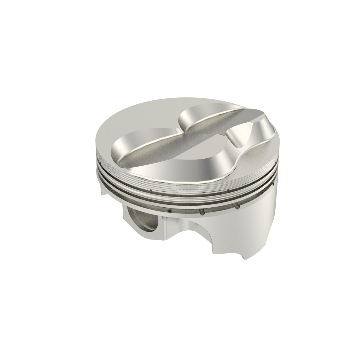 IC976STD ICON Piston Chevy 350 .400 dome , Lateral Gas Ports