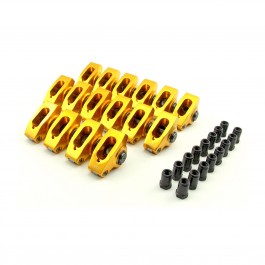 Chevy SBC 283  305  327  350 400  1.6 Ratio 7/16 Aluminum Roller Rocker Arm Set  With Posi Locks  COLOR MAY VARY