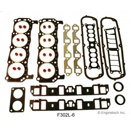 EngineTech F302L-6 - 1985-95 Ford 302 Car  / Truck 1pc Complete Gasket Set