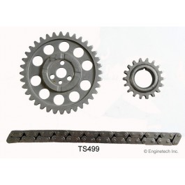 EngineTech TS499 - CHEVY 283 305 327 350 400 1967-'84 EXC. ROLLER CAM/CHAIN 3pc Replacement Engine Timing Components