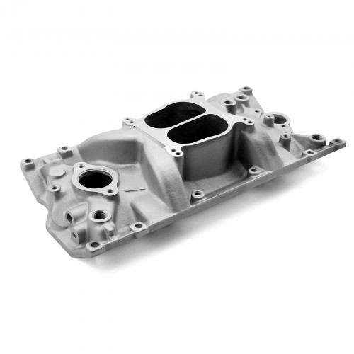 Chevy SBC 350 Holeshot Vortec Intake Manifold Satin Intake Manifolds