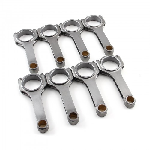 Chevy BBC 454 H Beam 6.385" 2.200" .990" Bush 4340 Connecting Rods